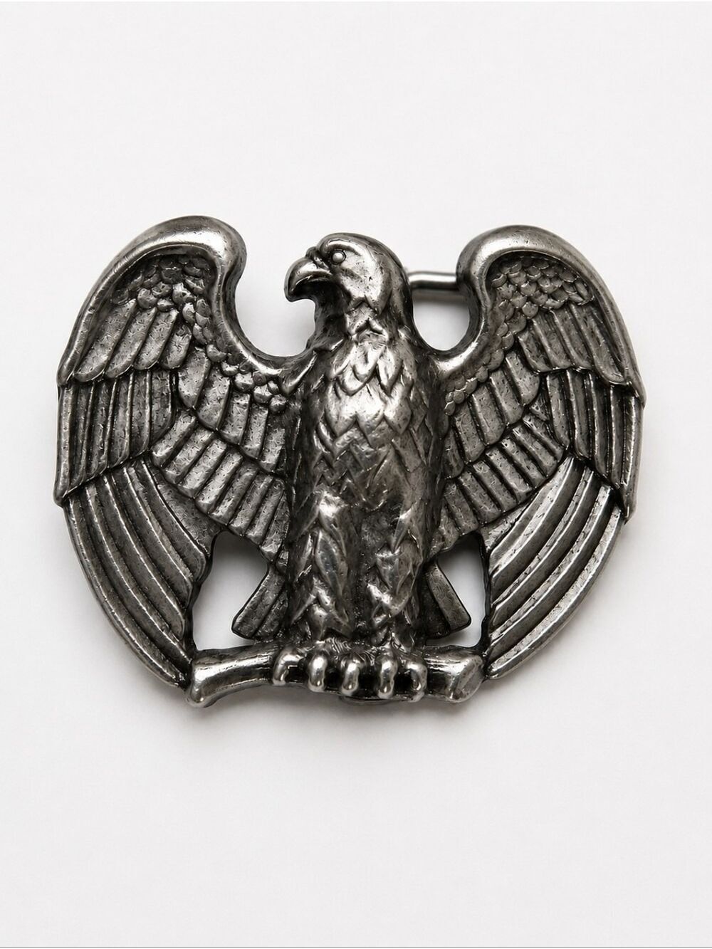 Vintage Avon Silver Tone Eagle Belt Buckle Western Americana